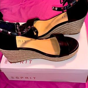 Beige wedges